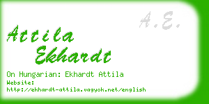 attila ekhardt business card